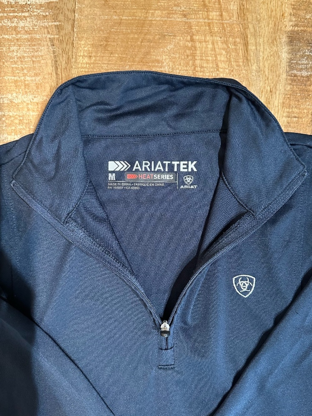Navy Ariat English Quarter Zip Tek top - Size M